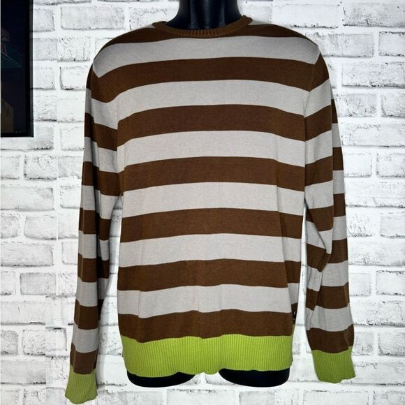 Quiksilver Striped Knit Sweater Size Medium, Surf, Surfer Beach - Picture 1 of 6